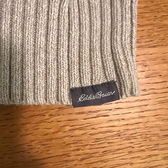 Eddie Bauer Quarter-Zip Sweater – Medium – Heathered Oatmeal - Picture 2 of 6